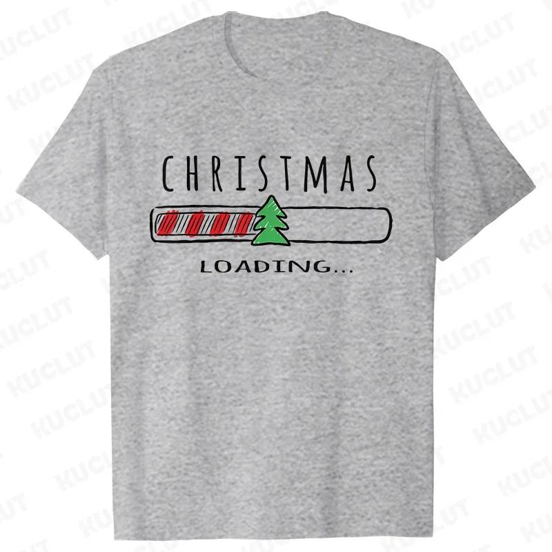 Christmas Loading Graphic TShirt Women Clothing Casual Short Sleeve Tees Happy New Year Tshirt Fashion Merry Christmas Yk Tops