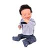18inch Cute Lifelike Baby Boy Doll Short Hair Washable Vinyl Doll with Feeding Bottle