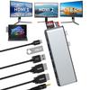 Surface Pro USB Поддержка HDMI Thunderbolt Двойной Thunderbolt 4 Видео Данные 100 Вт 2 USB Док-станция Адаптер для Surface Pro 11/10/9/X Хаб, Четырехэкранный (2 +