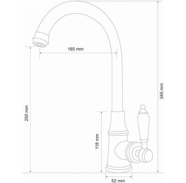 Смеситель BERG INDYGO золото 170-33G