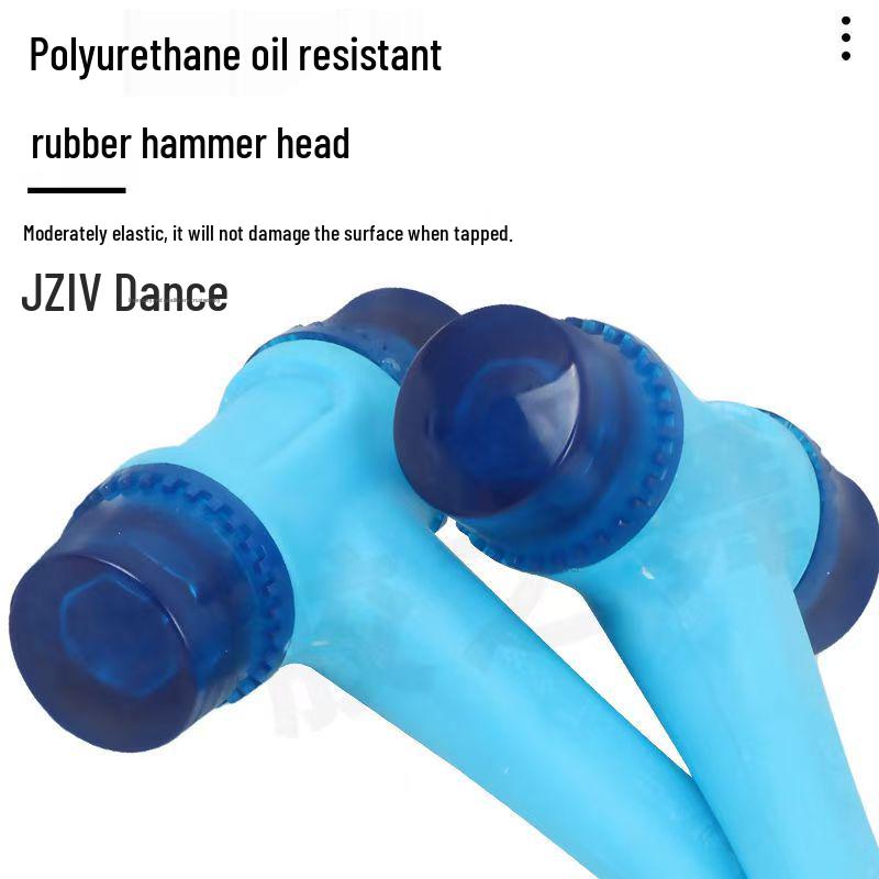 Steel Core Leather Hammer: Multifunctional Tool for Tile, Door, and Window Installation with Rubber Strip and Plastic Shovel.