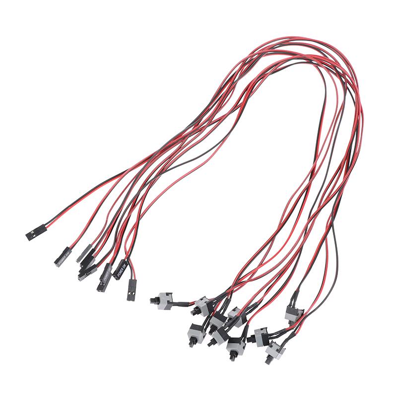 10 шт. 50 см Кабель переключателя кнопки питания для ПК Переключатели Сброс Компьютер Кнопка