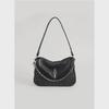 2024 Black Genuine Leather Chicken Nugget One-Shoulder Bag: Niche Design, Versatile High-End Female Chain Bag