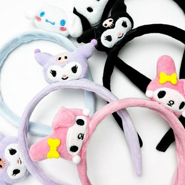 Двойная повязка на голову Sanrio, обе повязки для кукол, меховая повязка для волос с булочкой из корицы, милая повязка на голову, Почако Куроми, повязка для волос My Melody, мероприятие в детском саду