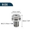 for Car Motorcycle Boat Oil Drain Plug Anti Leakage Engine Oil Pan Drain Bolt Screw Thread Repair Silver Tone with 3 Gasket Copper M12.1-1.75mm