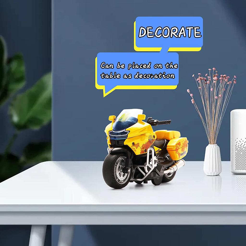 Литые игрушки для мотоциклов в масштабе 1/14, со световыми и музыкальными игрушками, модель мотоцикла, игрушечный мотоцикл для детей 3-9 лет