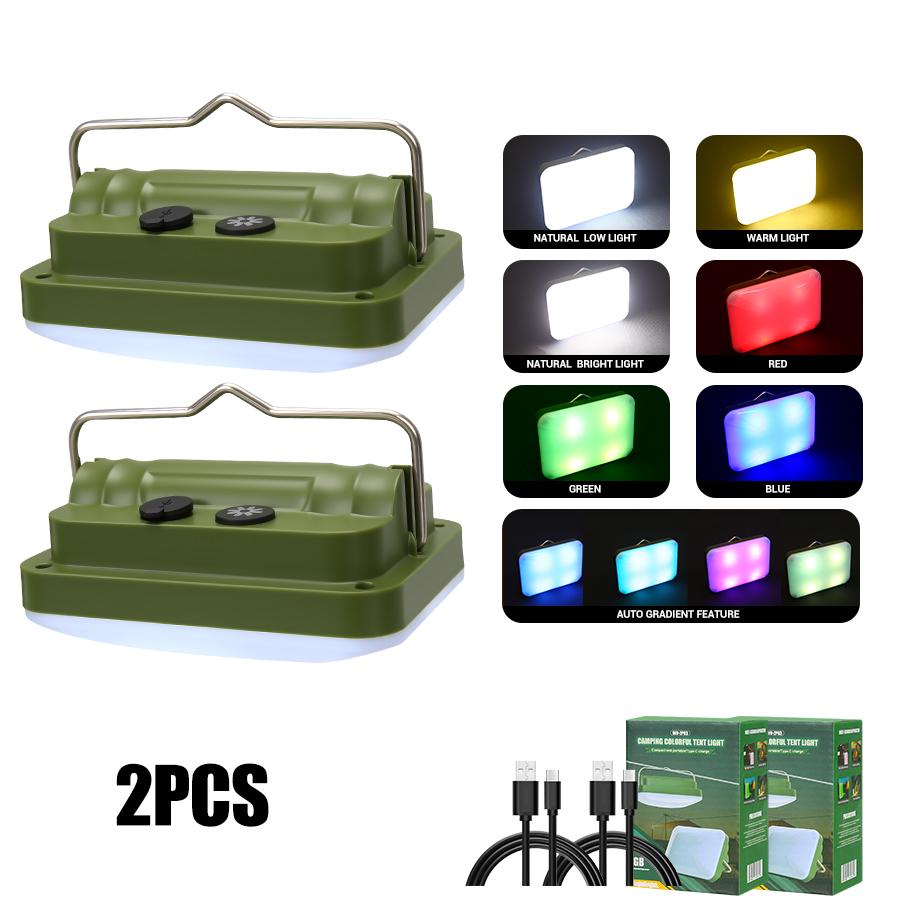 Mini LED Camping Lamp USB Rechargeable Portable Light Outdoor Portable Hook Tent Lamp Fishing Emergency Lighting Working Lantern