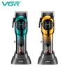 VGR 166 Профессиональная Умная Цифровая Перезаряжаемая Машинка для Стрижки Волос с Основанием с Градиентной Лентой Регулируемая Электрическая Push-машинка для Стрижки Волос Форма для Вырезания на Волосах