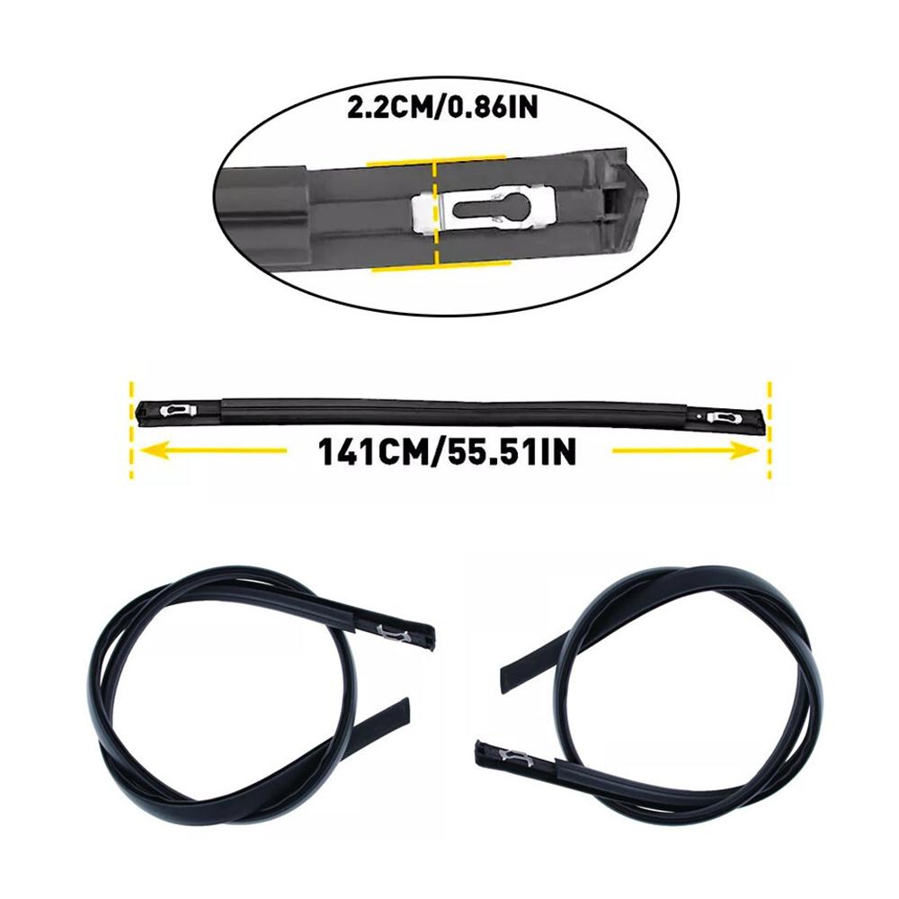 For 2016-2021 Honda Civic Insight 4-Door Pair New Black Roof Trim Molding Kit