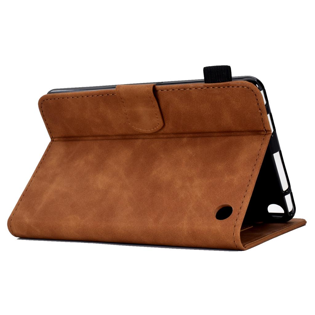 A7 Для Amazon Fire HD 10 (2023) Чехол для планшета Кожаный чехол с тиснением в виде цветов и бабочек со слотами для карт