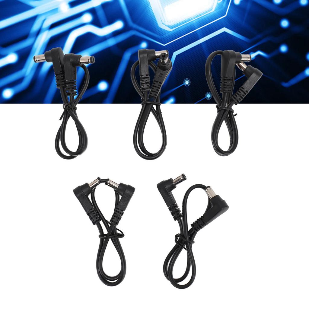 5шт прямоугольный кабель питания постоянного тока 5,5 мм x 2,1 мм 90 градусов DC мужской-мужской кабель питания для системы видеонаблюдения