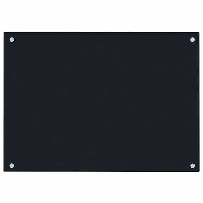 VidaXL Dosseret de cuisine Noir 70x50 cm Verre trempé 249482