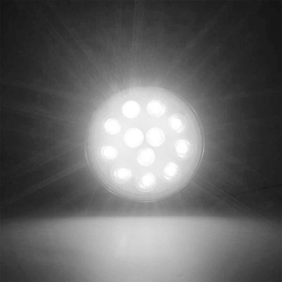 2X 4"inch Round LED Truck Trailer Stop Turn Tail Reverse Light Waterproof 12-LED