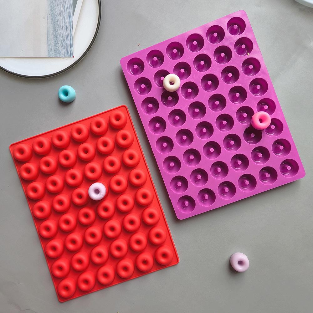 48 Cavity Mini Donut Silicone Mold DIY Handmade Dropper Mold Candy pudding Chocolate Baking Cake Tool
