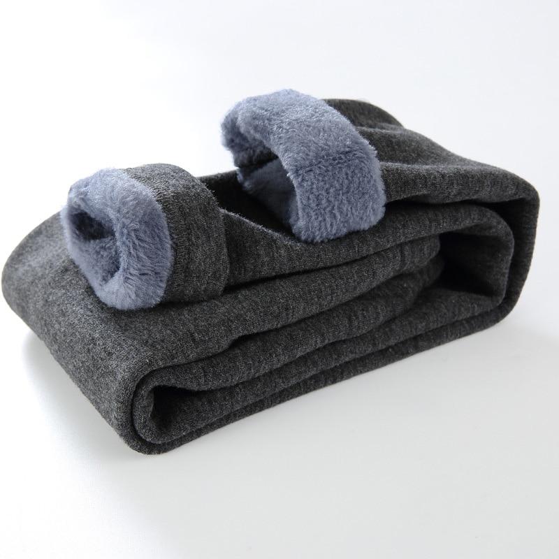 Брюки для девочек, толстые теплые брюки для мальчиков, зимние детские повседневные однотонные теплые брюки, леггинсы для девочек