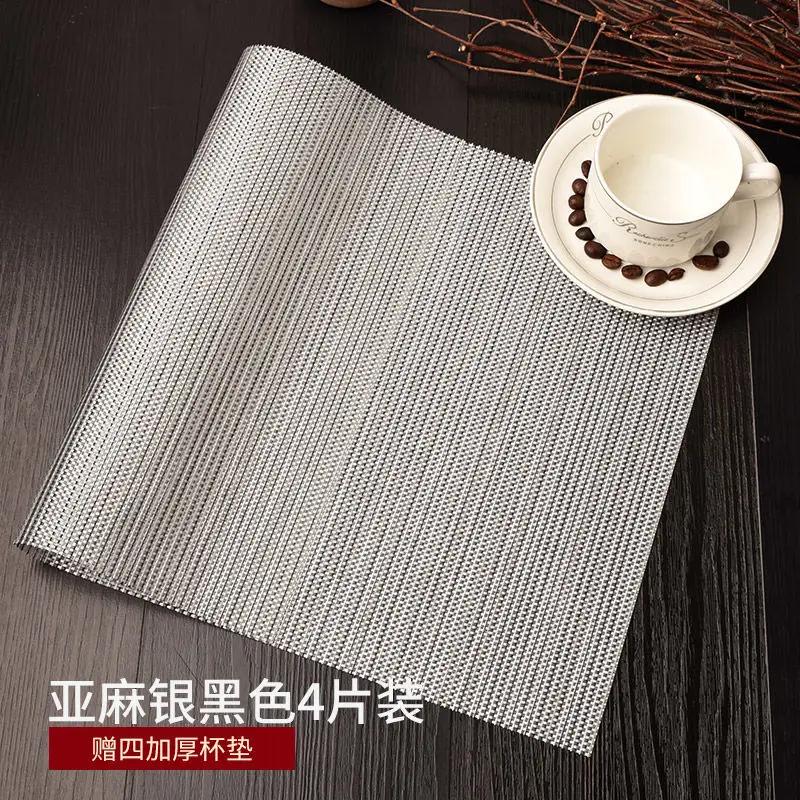 PVC Placemat Insulated Mats, Household Table Decoration, Nordic Western Cloth Placema Bowl Ironing Plate Mat Simplicity Househol