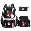 3Pcs/set Demon Slayer Kamado Nezuko Backpacks for Girls Anime School Bag Teenager Student Canvas Laptop Back Pack Women Rucksack