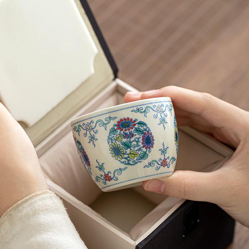 Ручная роспись керамической чашки для чайной церемонии Кунг-фу от Shangqi