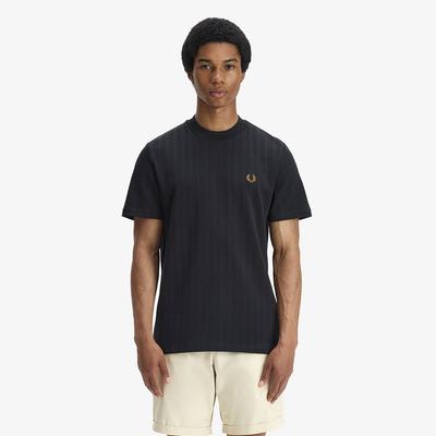 [Sharp] Pique Stripe T-Shirt - Black Afpm2612392-102