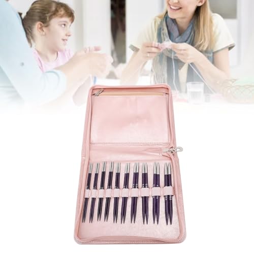 TOPINCN Набор сменных круговых спиц и тросиков, 10 пар, 3,0-6,5 мм, Набор спиц для вязания свитеров, шапок и носков