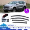 Car Windows Visor for Ford Everest Endeavour U375 UA ACMAT 2016~2024 Side Sun Rain Guards Vent Smoke Covers Exterior Accessories