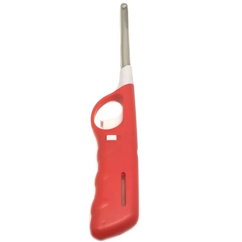 Бутановая зажигалка многоразового использования для кухни, камина, пилотной лампы, барбекю, плиты, пластиковых зажигалок для свечей, цвет случайный