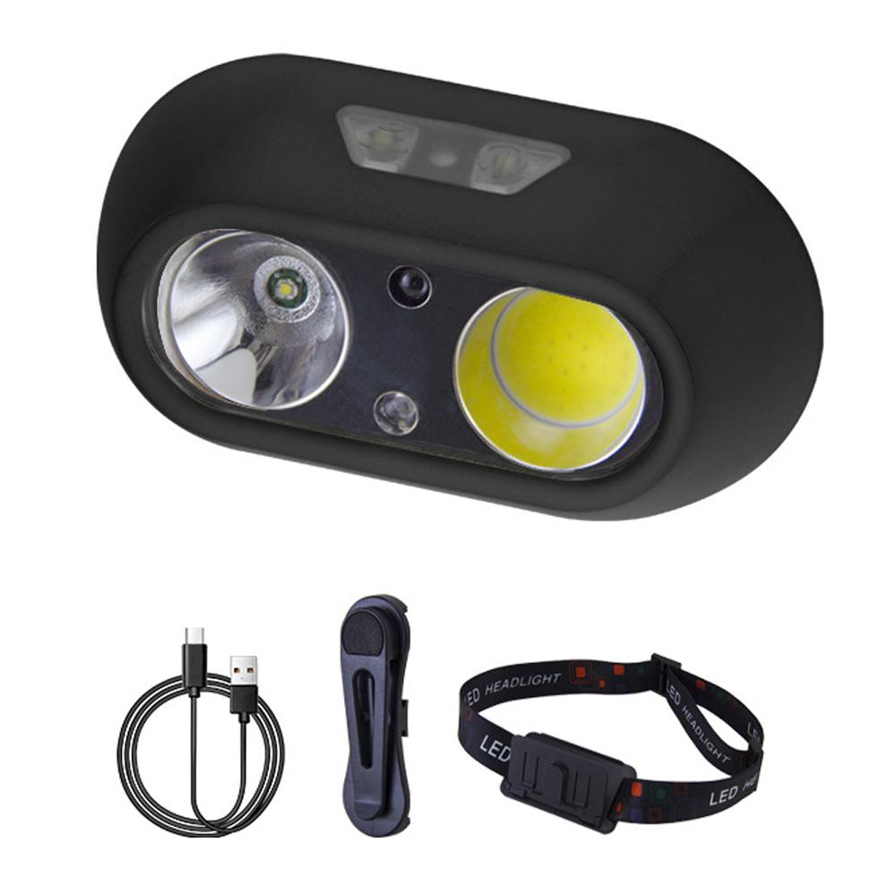 Легкий налобный фонарь, многорежимный налобный фонарь для кемпинга, рыбалки, водонепроницаемый налобный фонарь USB