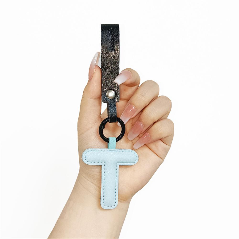 Creative PU Leather 26 Letter Keychains Fashion Alphabet Keyrings Handbag Ornaments Pendant Car Key Holder Accessories Gifts