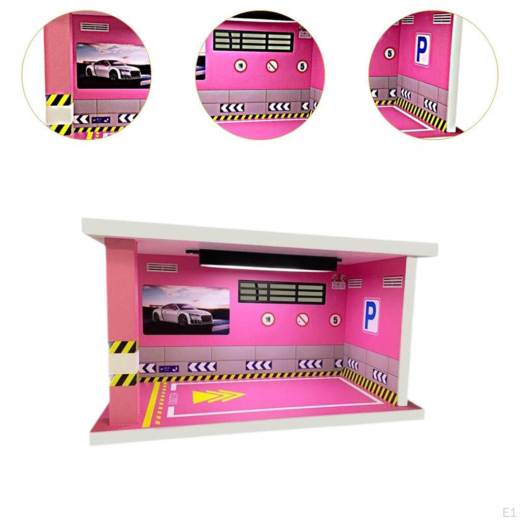 Витрина для 1/32 масштаба модели автомобиля Органайзер для автошоу с подсветкой, имитация парковки