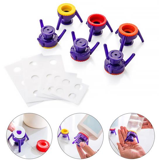 3 шт. перевернутая крышка для бутылки, герметичная, предотвращает отходы, простая в эксплуатации, многоразовая крышка для бутылки для кухонных специй