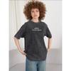 Loose Printed T-shirt Top Western Style New Washed Old Print Letters Cotton T-shirt Top