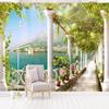 Настенные обои 3D Природа Пейзаж Озеро Фото Настенная живопись Гостиная Туристическое живописное место Фон Настенный декор Фреска Papel De Parede