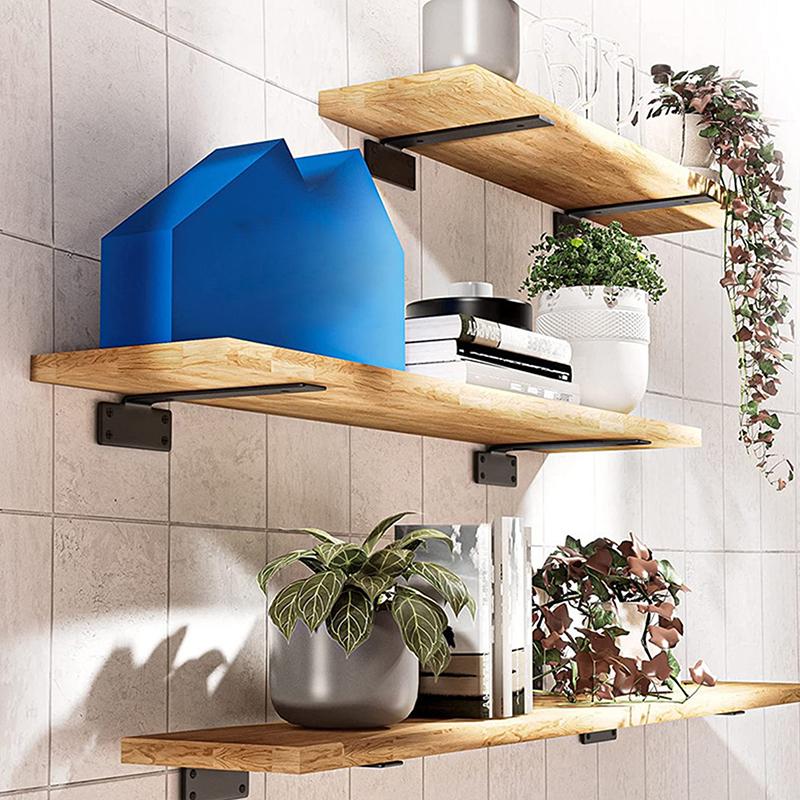 1 комплект сверхпрочных чугунных кронштейнов для полок, плавающие кронштейны для полок, толщина 4 мм, невидимые L-образные кронштейны для поддержки полок