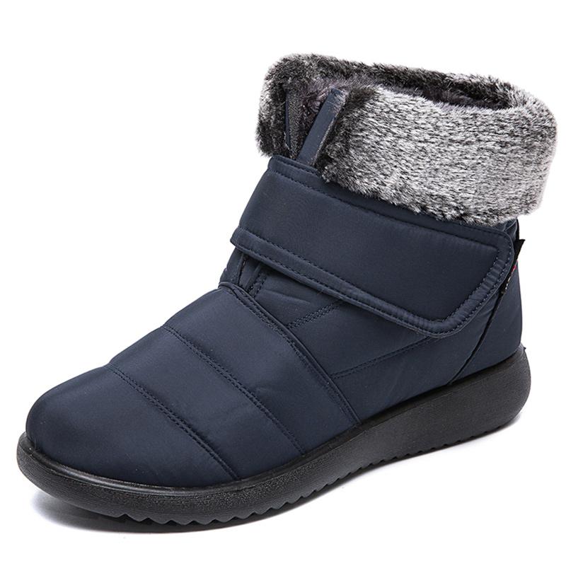 Женские ботинки Водонепроницаемые Женские ботильоны Сохраняют тепло Меховая Зимняя обувь Женские Снежные ботинки Новые Зимние Ботас Мухер Черные Ботинки