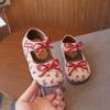 Girls shoes small leather shoes spring and autumn children floral princess shoes Korean version versatile baby girl shoes soft sole children's bab