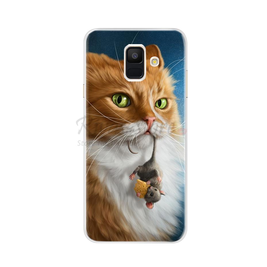 Для чехла Samsung A6 2018 Чехол A600F Мягкий Силикон ТПУ Задняя Крышка Чехол для Телефона Для Samsung Galaxy A6 Plus 2018 A605 A605F A 6 Чехол