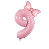 1 шт. Большой 32-дюймовый номер Розовый Голубой Фольгированный шар с бантом 1-9 Для детей Мальчиков Девочек Вечеринка по случаю дня рождения Украшения для детского праздника Шарик