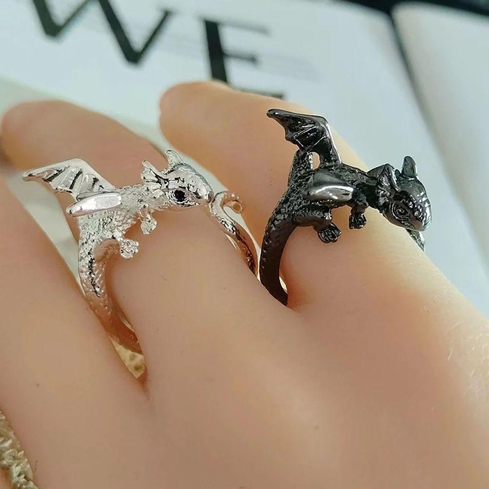 Animal Opening Rings Alloy Couples Rings Vintage Jewelry  Party