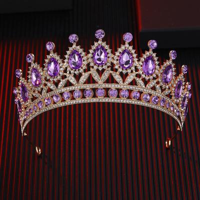 Короны для конкурса красоты в стиле барокко со стразами, Украшения для торта, Украшения для волос, Тиара Королевы и Принцессы, Роскошные головные уборы из хрусталя, Свадебная корона