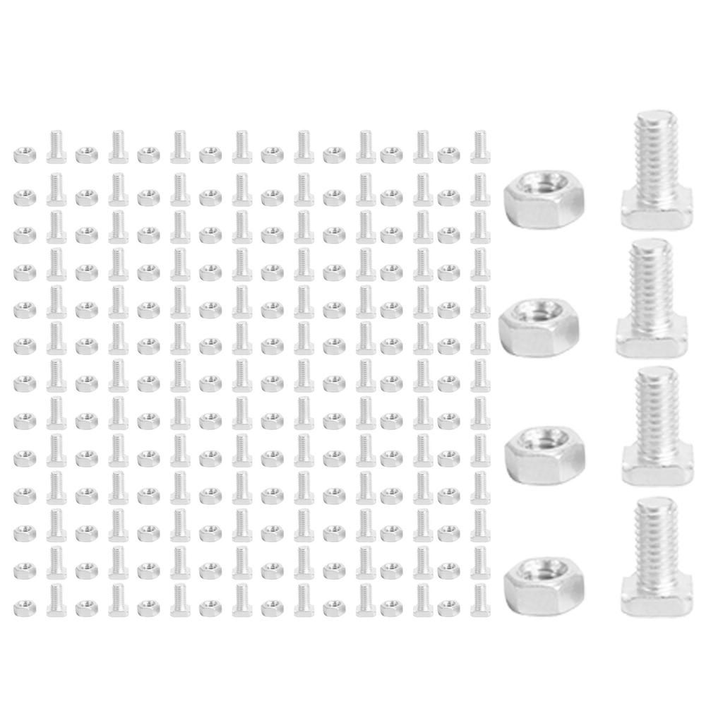 ABBY-100 Packs Greenhouse Nuts And Bolts Square Head Bolts Nuts Greenhouse Repair Kit Parts Replacement Garden Supplies
