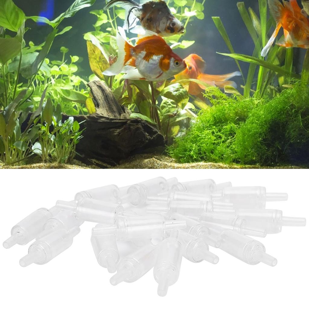 20pcs Aquarium Fish Tank Air Pump Accessories Unidirectional Water Check Valve Transparent