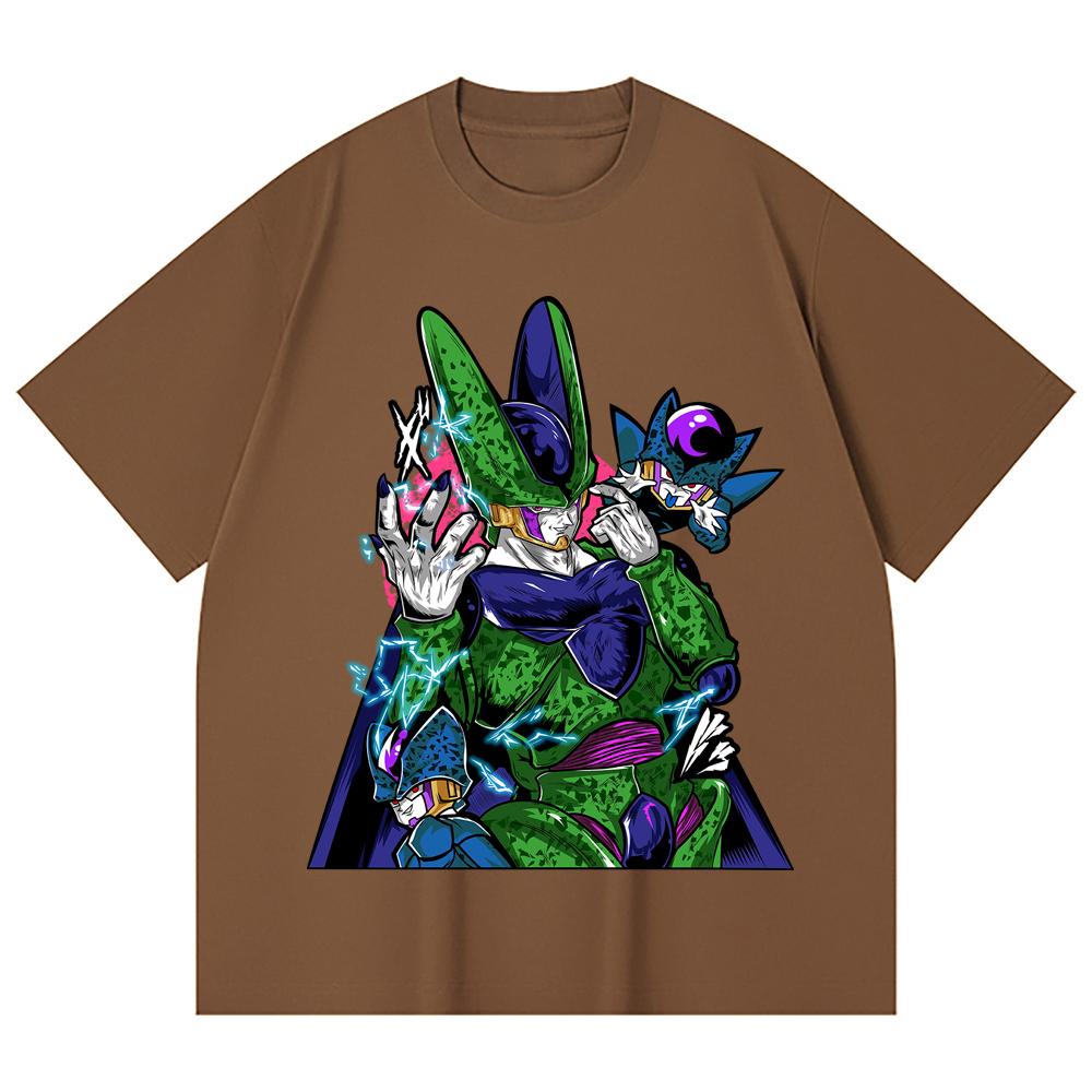 230 г/м² 100% хлопок Dragon Ball V29 Принт Cell Унисекс Тяжелая хлопковая футболка