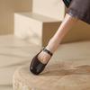 Fashion 2025 New Spring Split Leather Women Shoes Square Toe Mary Jane Shoes for Women Shoes Women Pumps Heels for Women Buckle Strap