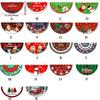 Snowman Christmas Bunting Fan Flag Polyester Christmas Railing Hanging Pendant  Christmas