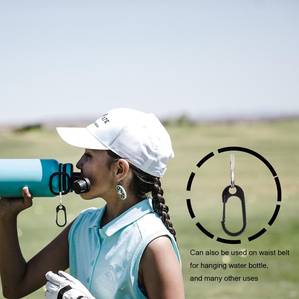 Карабин для ключей с быстросъемным креплением из сплава для использования на открытом воздухе, брелок для ключей, альпинистский аксессуар (черный)