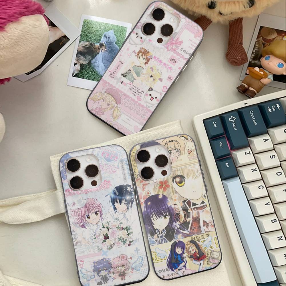 АНIME Shugo Chara Аму Чехол для телефона Для IPhone 17 16 15 14 13 12 11 Pro Max Plus Pro Полоска Мягкий чехол