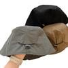 Fashion Sunscreen Bucket Hat Large Adjustable Drawstring Beach Cap Solid Color Casual Basin Hat