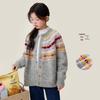 Girls Retro Fair Isle Crew Neck Knit Sweater