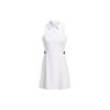 Ua Empower Solid Color Polo Neck Sleeveless Dress Women Dresses White 1382818-100