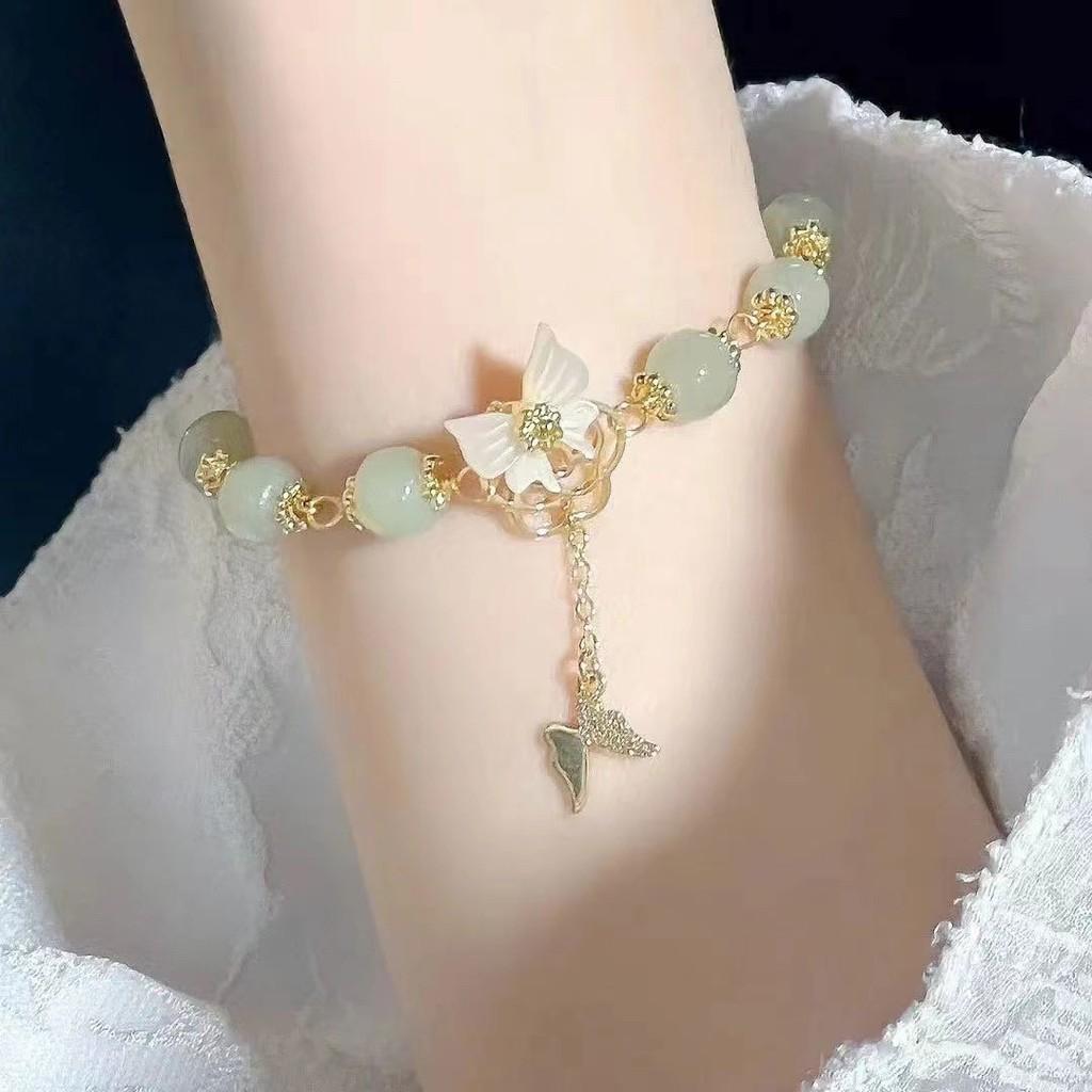 Ping Stylish Amber An Knot Bracelet For Women Spring 2024 New Chinese Ethnic Wind